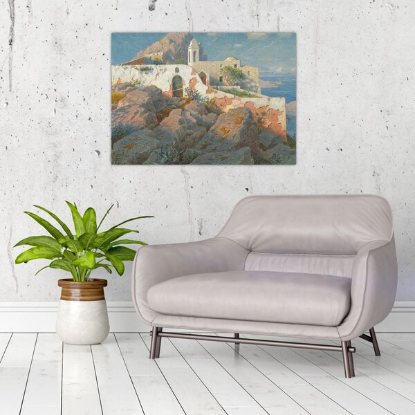Tablou - William Stanley Haseltine, Santa Maria a Cetrella, Anacapri, reproducere (70x50 cm)