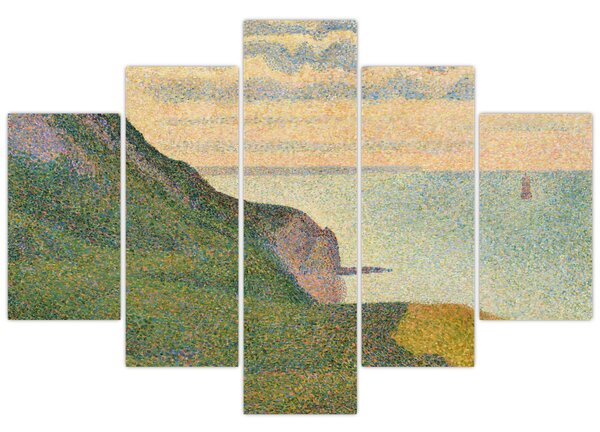 Tablou - Georges Seurat, Seascape at Port-en-Bessin, Normandy, reproducere (150x105 cm)