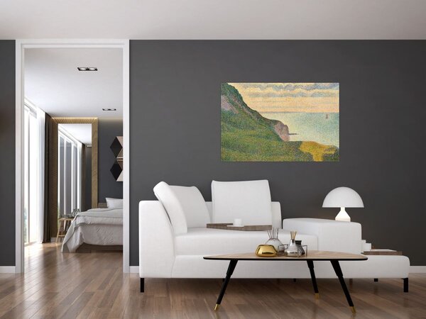 Tablou - Georges Seurat, Seascape at Port-en-Bessin, Normandy, reproducere (90x60 cm)