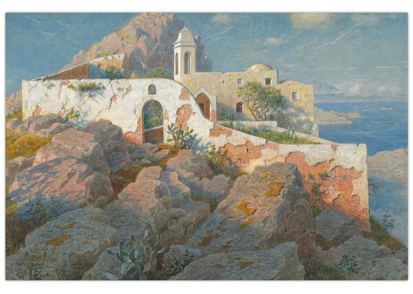 Tablou - William Stanley Haseltine, Santa Maria a Cetrella, Anacapri, reproducere (90x60 cm)