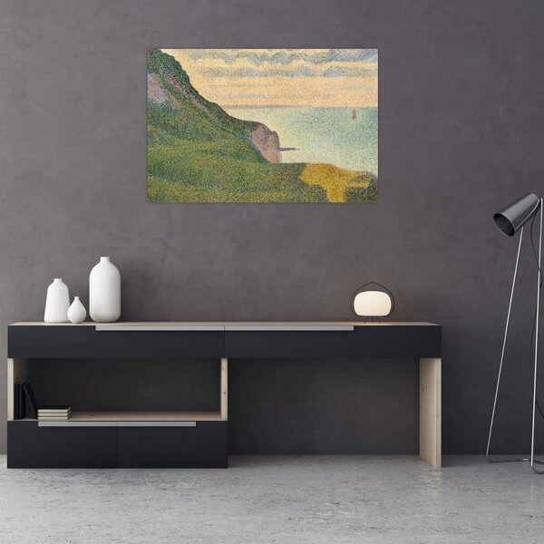 Tablou - Georges Seurat, Seascape at Port-en-Bessin, Normandy, reproducere (90x60 cm)