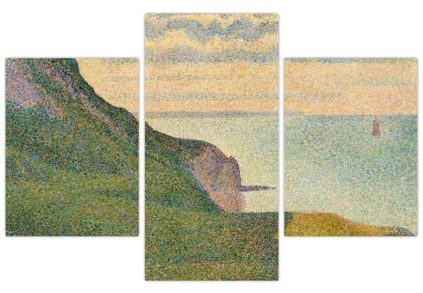 Tablou - Georges Seurat, Seascape at Port-en-Bessin, Normandy, reproducere (90x60 cm)