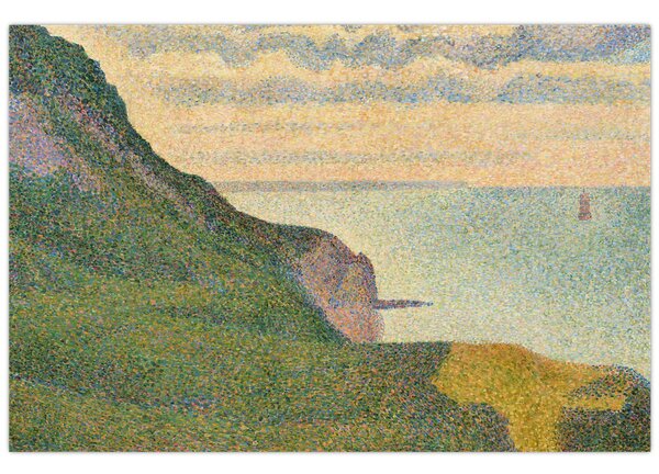 Tablou - Georges Seurat, Seascape at Port-en-Bessin, Normandy, reproducere (90x60 cm)