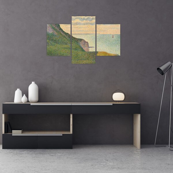 Tablou - Georges Seurat, Seascape at Port-en-Bessin, Normandy, reproducere (90x60 cm)
