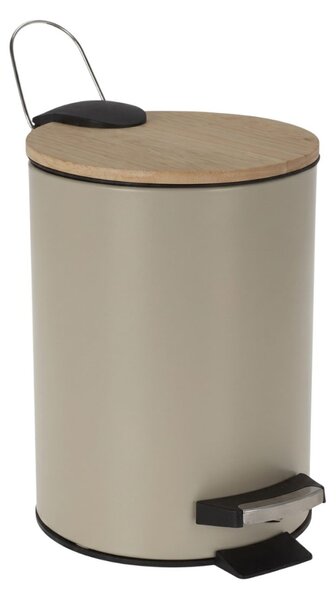 Coș de gunoi cu pedală, capacitate 3l, culoarea gri, 17x24 cm
