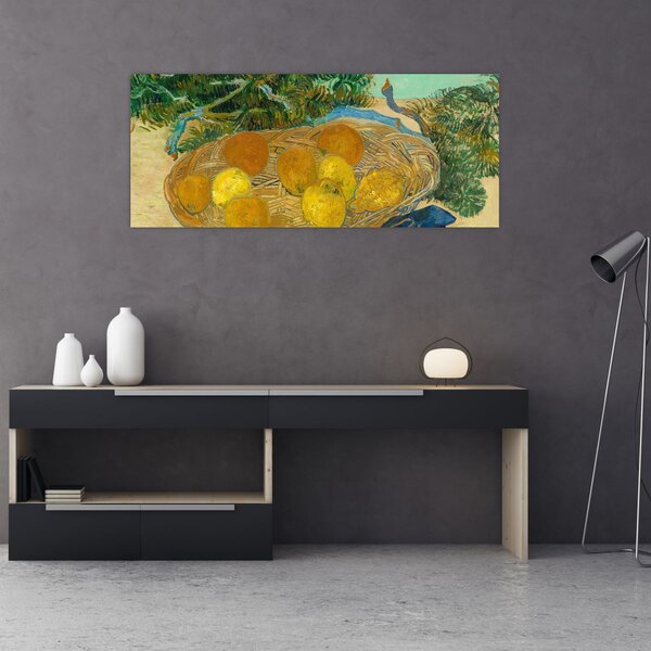 Tablou - Vincent van Gogh, Still Life of Oranges and Lemons with Blue Gloves, reproducere (120x50 cm)