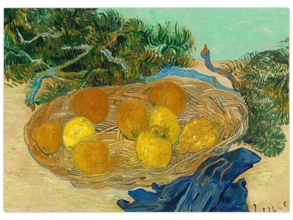 Tablou - Vincent van Gogh, Still Life of Oranges and Lemons with Blue Gloves, reproducere (70x50 cm)