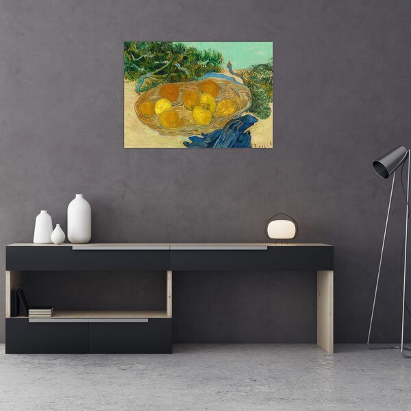 Tablou - Vincent van Gogh, Still Life of Oranges and Lemons with Blue Gloves, reproducere (70x50 cm)