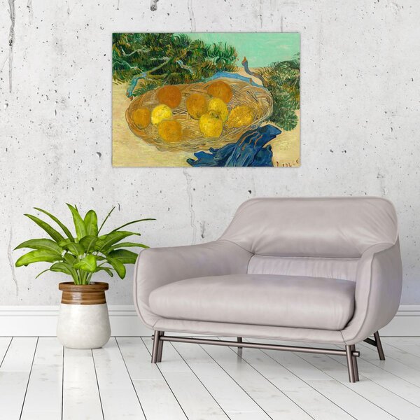 Tablou - Vincent van Gogh, Still Life of Oranges and Lemons with Blue Gloves, reproducere (70x50 cm)