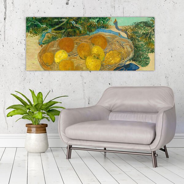 Tablou - Vincent van Gogh, Still Life of Oranges and Lemons with Blue Gloves, reproducere (120x50 cm)