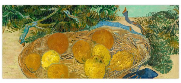 Tablou - Vincent van Gogh, Still Life of Oranges and Lemons with Blue Gloves, reproducere (120x50 cm)