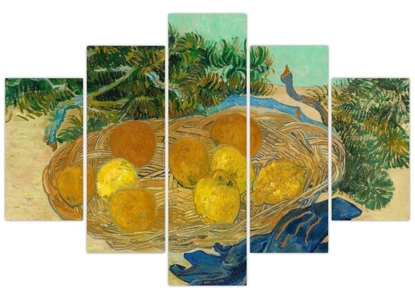 Tablou - Vincent van Gogh, Still Life of Oranges and Lemons with Blue Gloves, reproducere (150x105 cm)