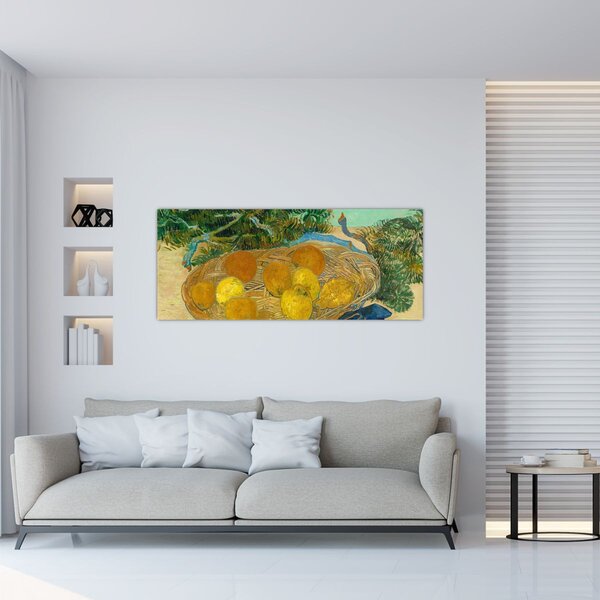 Tablou - Vincent van Gogh, Still Life of Oranges and Lemons with Blue Gloves, reproducere (120x50 cm)