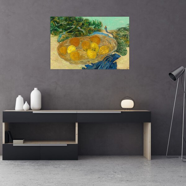 Tablou - Vincent van Gogh, Still Life of Oranges and Lemons with Blue Gloves, reproducere (90x60 cm)