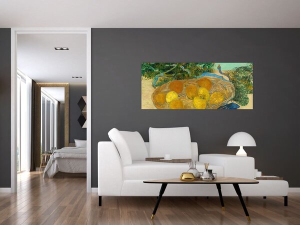 Tablou - Vincent van Gogh, Still Life of Oranges and Lemons with Blue Gloves, reproducere (120x50 cm)