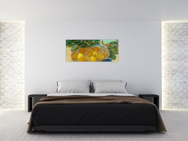 Tablou - Vincent van Gogh, Still Life of Oranges and Lemons with Blue Gloves, reproducere (120x50 cm)