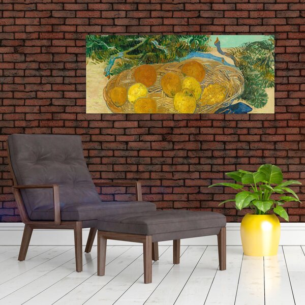 Tablou - Vincent van Gogh, Still Life of Oranges and Lemons with Blue Gloves, reproducere (120x50 cm)