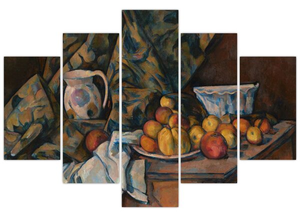 Tablou - Paul Cézanne, Still Life with Apples and Peaches, reproducere (150x105 cm)