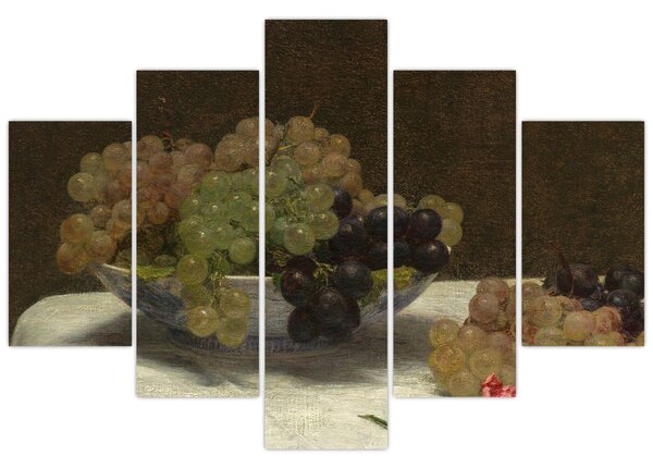 Tablou - Henri Fantin-Latour, Still Life with Grapes and a Carnation, reproducere (150x105 cm)
