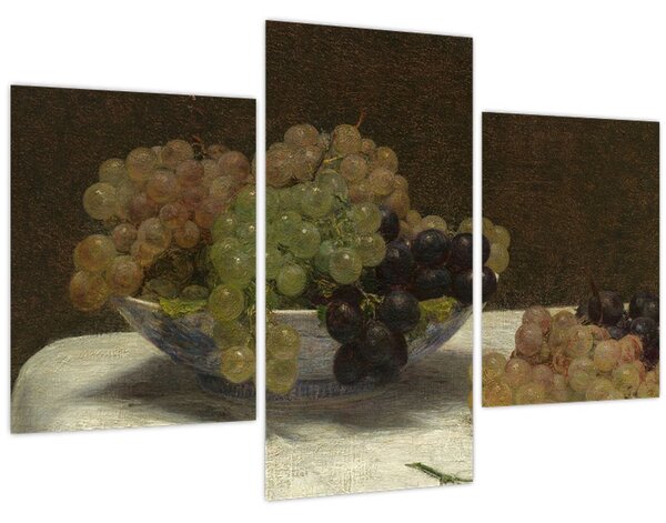 Tablou - Henri Fantin-Latour, Still Life with Grapes and a Carnation, reproducere (90x60 cm)