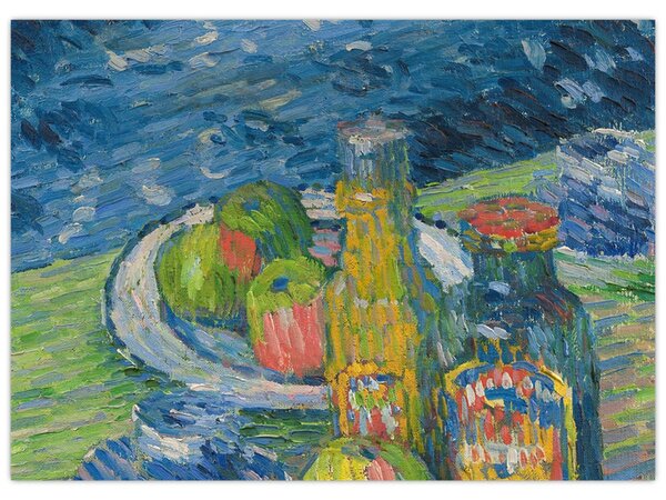Tablou - Alexej von Jawlensky, Still Life with Bottles and Fruit, reproducere (70x50 cm)