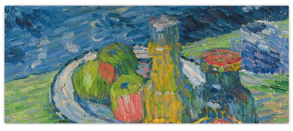 Tablou - Alexej von Jawlensky, Still Life with Bottles and Fruit, reproducere (120x50 cm)