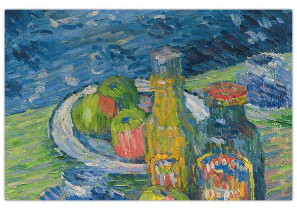 Tablou - Alexej von Jawlensky, Still Life with Bottles and Fruit, reproducere (90x60 cm)