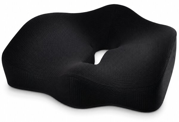 Perna ortopedica sezut memory foam cu gel si orificii de ventilatie, f