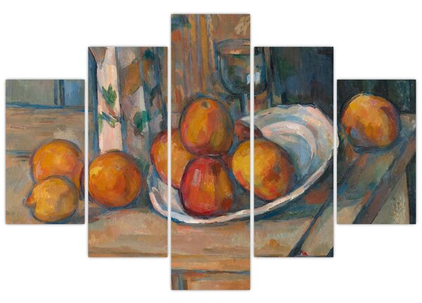 Tablou - Paul Cézanne, Still Life with Milk Jug and Fruit, reproducere (150x105 cm)