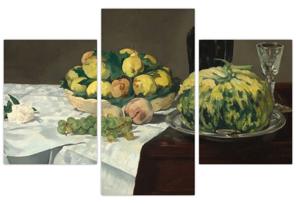 Tablou - Edouard Manet, Still Life with Melon and Peaches, reproducere (90x60 cm)