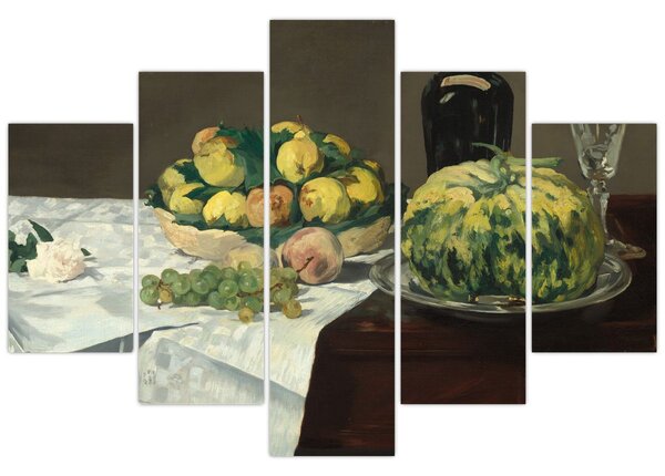 Tablou - Edouard Manet, Still Life with Melon and Peaches, reproducere (150x105 cm)