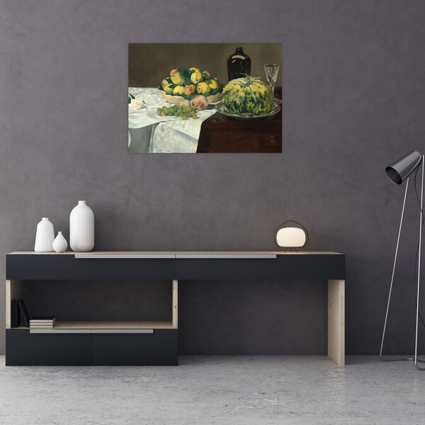 Tablou - Edouard Manet, Still Life with Melon and Peaches, reproducere (70x50 cm)