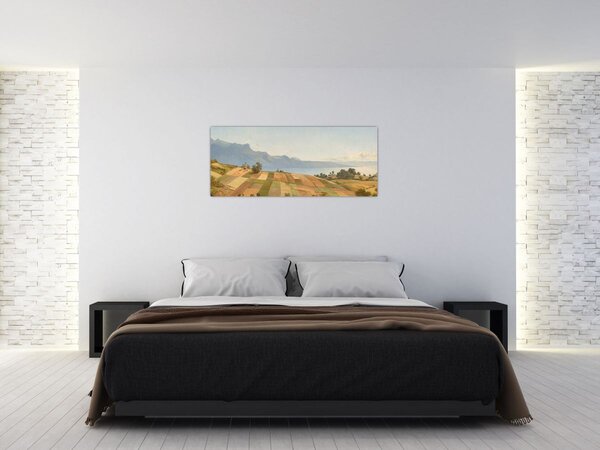 Tablou - Alexandre Calame, Swiss Landscape, reproducere (120x50 cm)