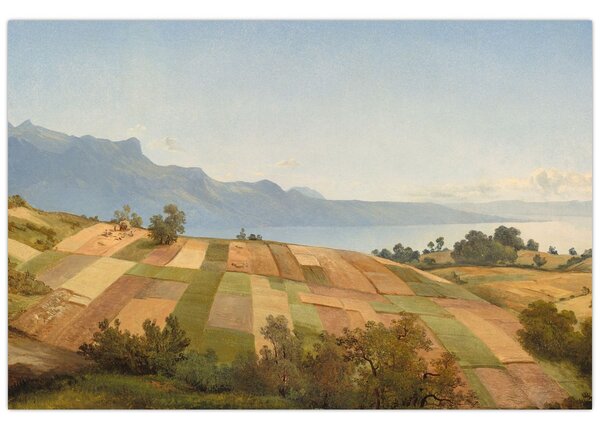 Tablou - Alexandre Calame, Swiss Landscape, reproducere (90x60 cm)