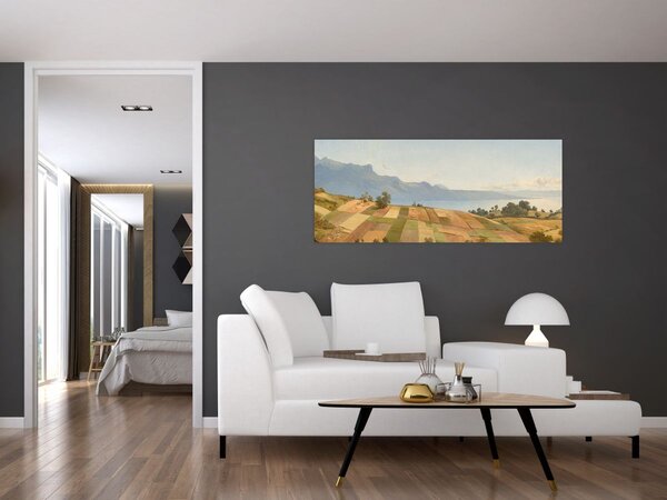 Tablou - Alexandre Calame, Swiss Landscape, reproducere (120x50 cm)