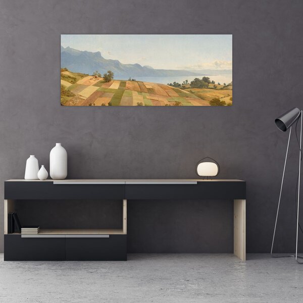 Tablou - Alexandre Calame, Swiss Landscape, reproducere (120x50 cm)
