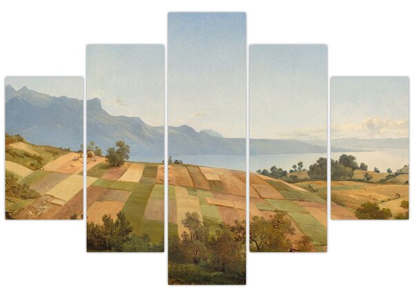 Tablou - Alexandre Calame, Swiss Landscape, reproducere (150x105 cm)