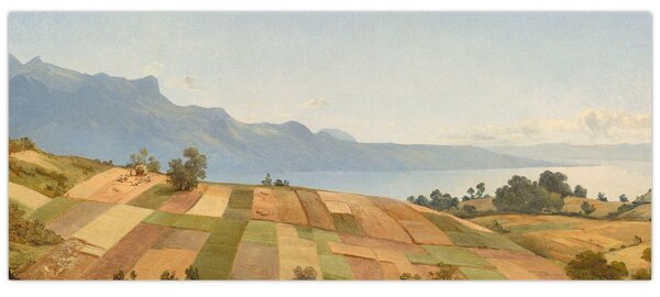 Tablou - Alexandre Calame, Swiss Landscape, reproducere (120x50 cm)