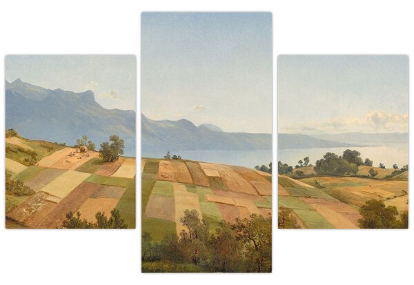 Tablou - Alexandre Calame, Swiss Landscape, reproducere (90x60 cm)