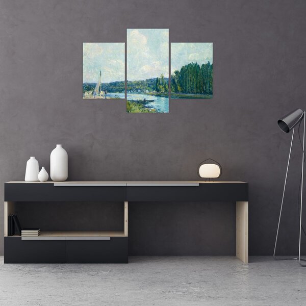 Tablou - Alfred Sisley, The Banks of the Oise, reproducere (90x60 cm)