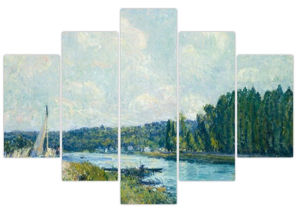 Tablou - Alfred Sisley, The Banks of the Oise, reproducere (150x105 cm)
