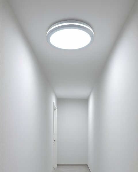 Plafonieră LED cu senzor de mișcare, 20W, 230V, 3000/4000/6500K, IP54, alb