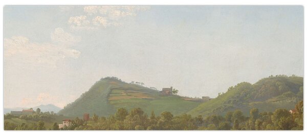 Tablou - Simon Denis, View Near Naples, reproducere (120x50 cm)