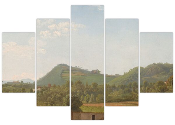 Tablou - Simon Denis, View Near Naples, reproducere (150x105 cm)