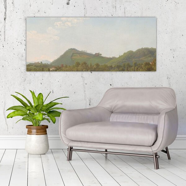 Tablou - Simon Denis, View Near Naples, reproducere (120x50 cm)