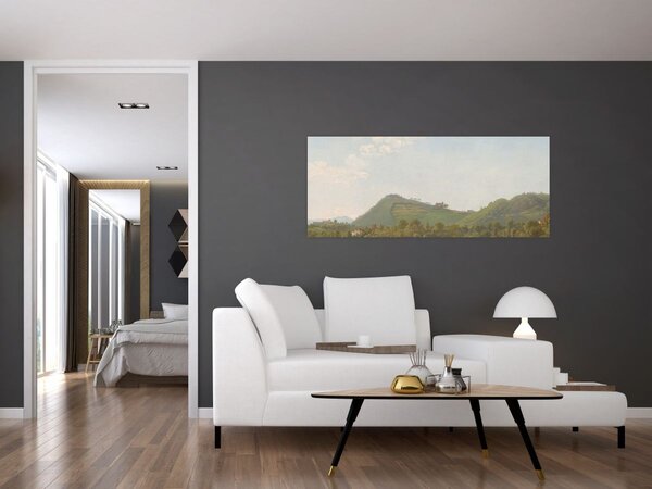 Tablou - Simon Denis, View Near Naples, reproducere (120x50 cm)