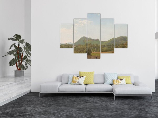 Tablou - Simon Denis, View Near Naples, reproducere (150x105 cm)