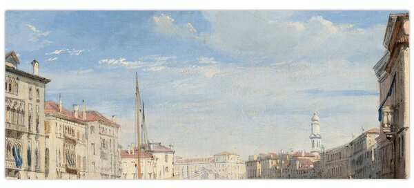 Tablou - Richard Parkes Bonington, The Grand Canal, reproducere (120x50 cm)