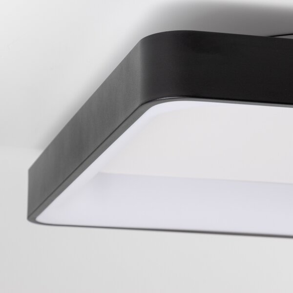 Brilagi - Plafonieră LED dimabilă FALCON II LED/125W/230V 60x60 cm neagră +telecomandă
