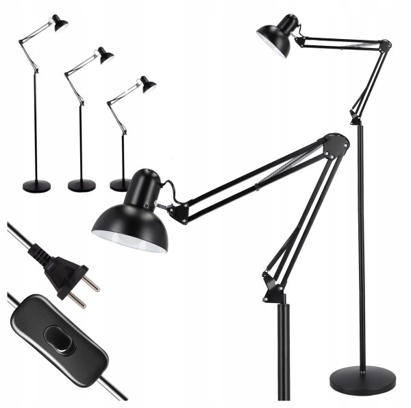 Lampadar 1xE27/40W/230V negru